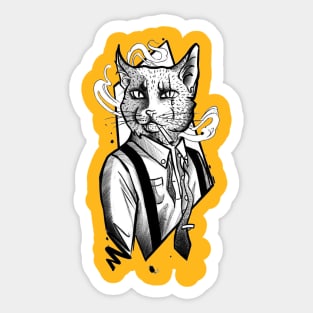 business cat Sticker